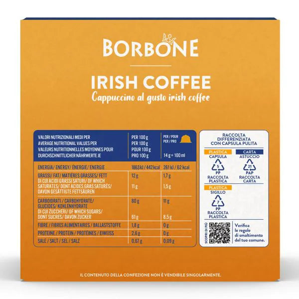 16 Capsule Borbone Compatibili Dolce Gusto Irish Coffee