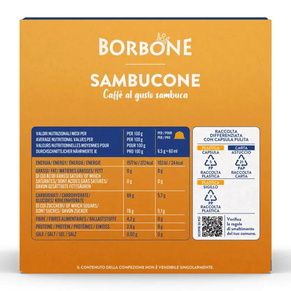 16 Capsule Borbone Compatibili Dolce Gusto Sambucone - Caffè al gusto Sambuca