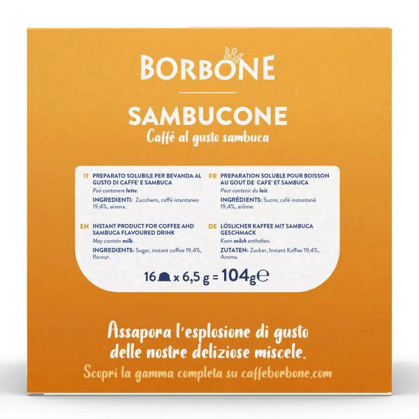16 Capsule Borbone Compatibili Dolce Gusto Sambucone - Caffè al gusto Sambuca