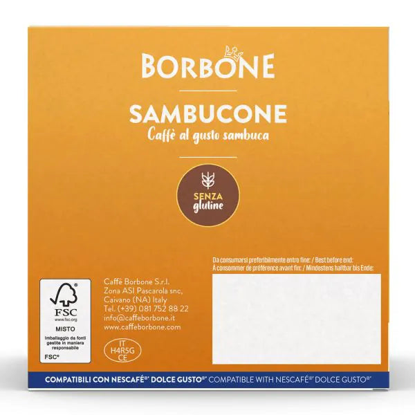 16 Capsule Borbone Compatibili Dolce Gusto Sambucone - Caffè al gusto Sambuca
