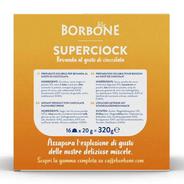 16 Capsule Borbone Compatibili Dolce Gusto Superciok - Bevanda al gusto di cioccolata