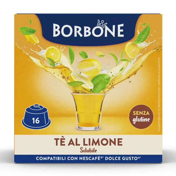 16 Capsule Borbone Compatibili Dolce Gusto Tè al Limone