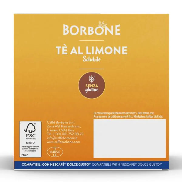 16 Capsule Borbone Compatibili Dolce Gusto Tè al Limone