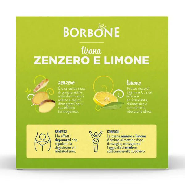 16 Capsule Borbone Compatibili Dolce Gusto - Tisana Zenzero e Limone