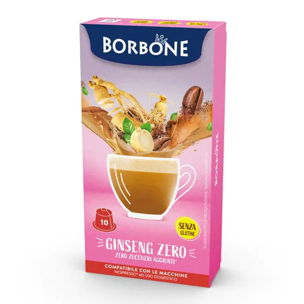 10 capsule Ginseng Zero Borbone compatibili Nespresso