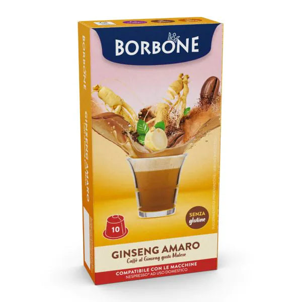 10 Capsule Borbone Compatibili Nespresso Ginseng Amaro