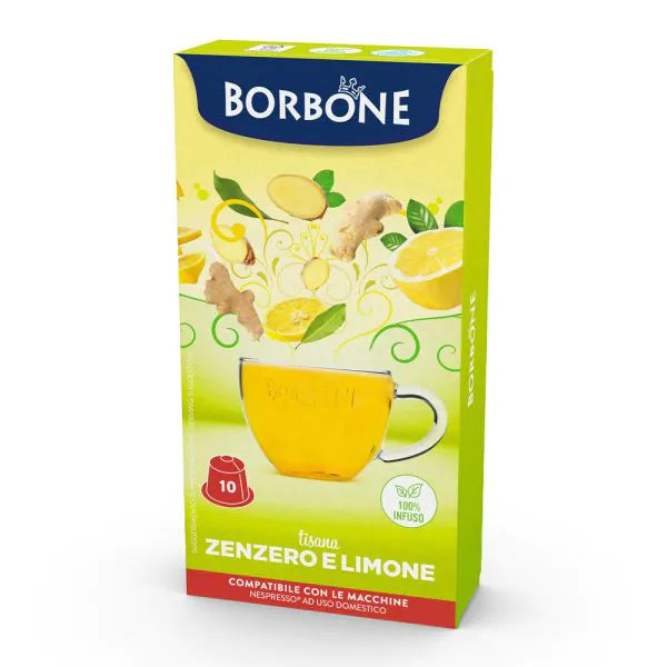 Borbone 10 capsule per Tisana Zenzero e Limone compatibili Nespresso
