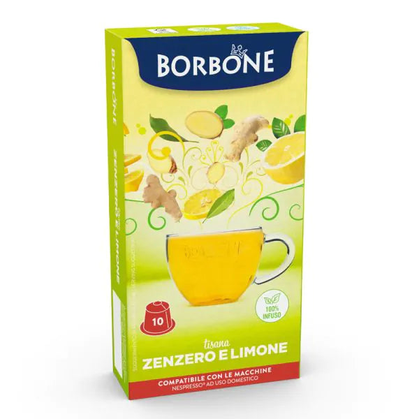 Borbone 10 capsule per Tisana Zenzero e Limone compatibili Nespresso