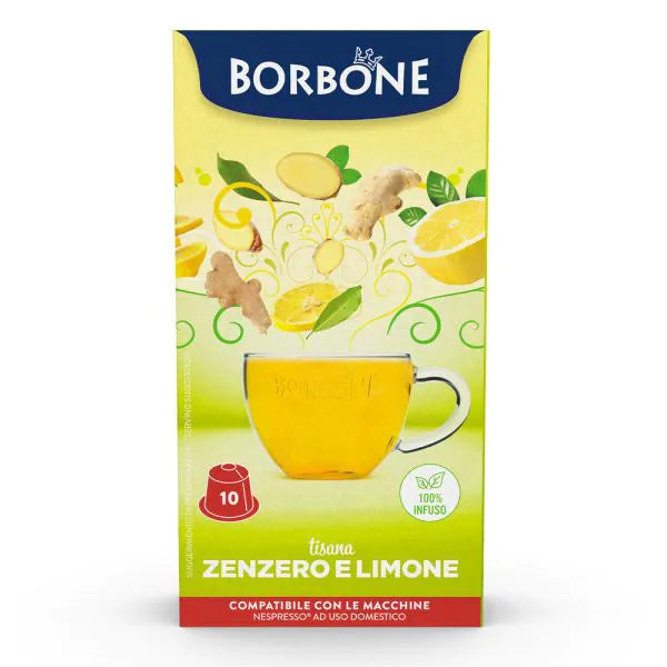 Borbone 10 capsule per Tisana Zenzero e Limone compatibili Nespresso