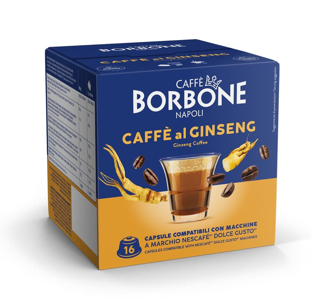 Borbone Caffè al Ginseng – 16 Capsule Compatibili Nescafé Dolce Gusto