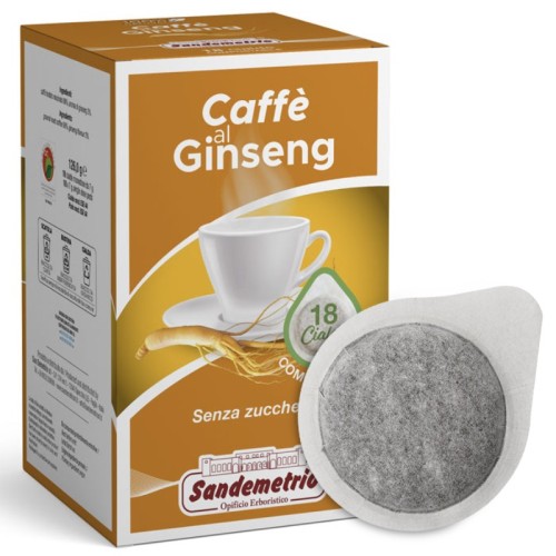 Sandemetrio Caffè al Ginseng - 18 Cialde ESE 44mm
