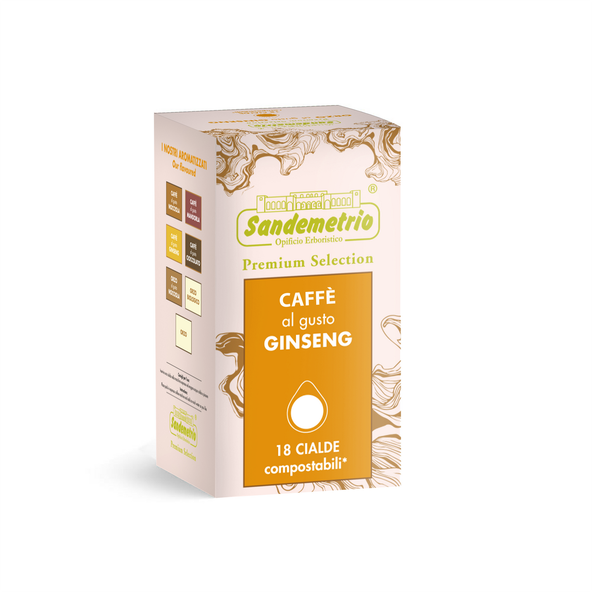 18 Cialde ESE 44 mm Sandemetrio - Caffè al Ginseng