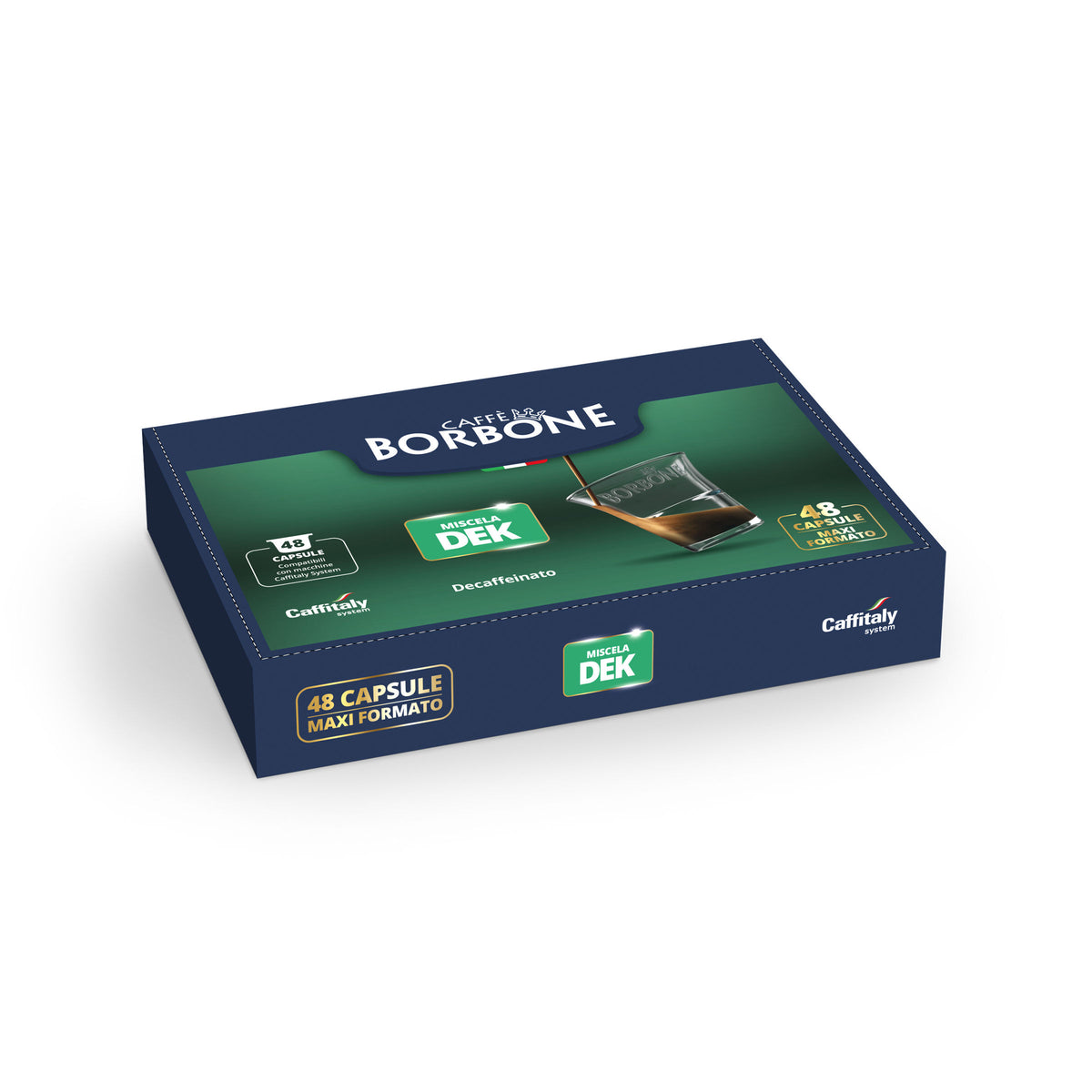 Caffitaly Miscela DEK Decaffeinata caffè Borbone  - 48 Capsule Maxi Pack Per Caffitaly System