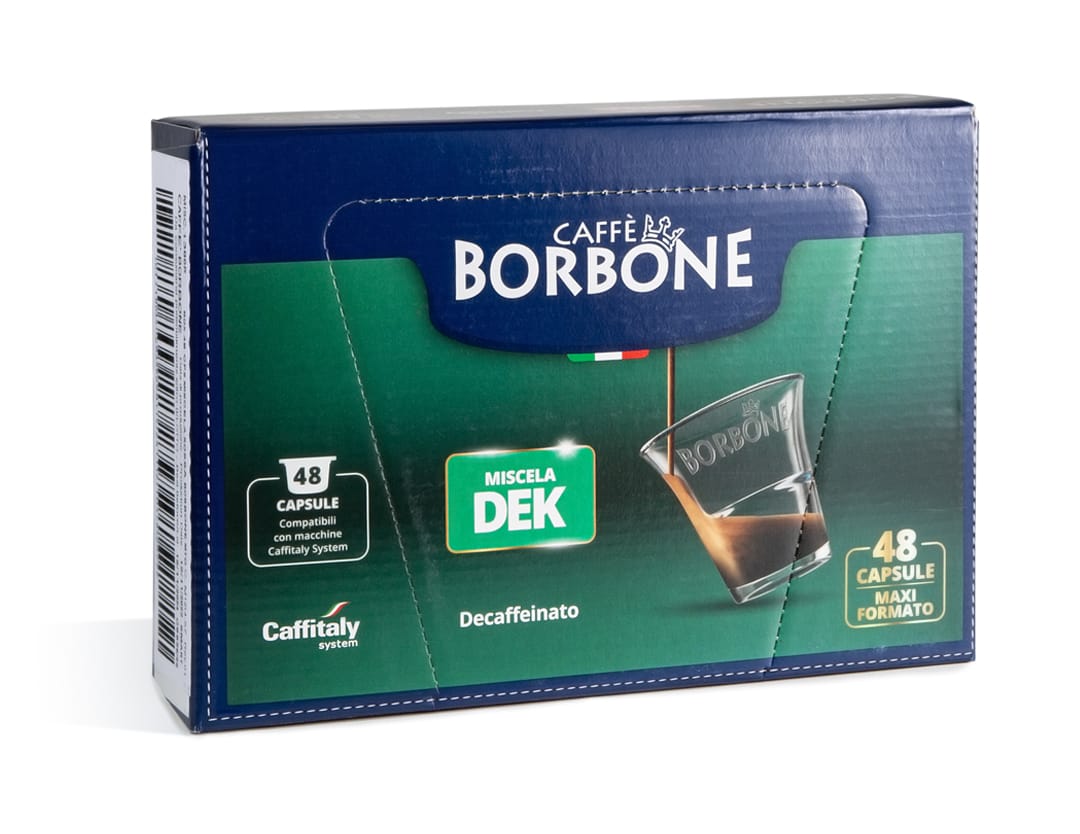 Caffitaly Miscela DEK Decaffeinata caffè Borbone  - 48 Capsule Maxi Pack Per Caffitaly System
