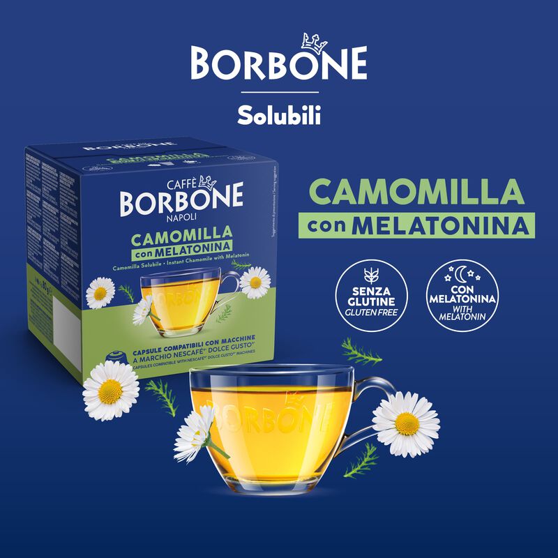 16 Capsule Borbone Compatibili Dolce Gusto - Camomilla con Melatonina