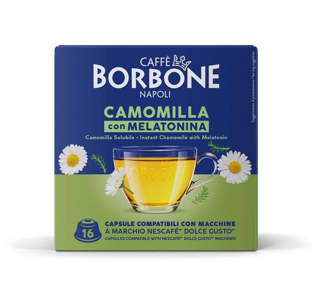 16 Capsule Borbone Compatibili Dolce Gusto - Camomilla con Melatonina