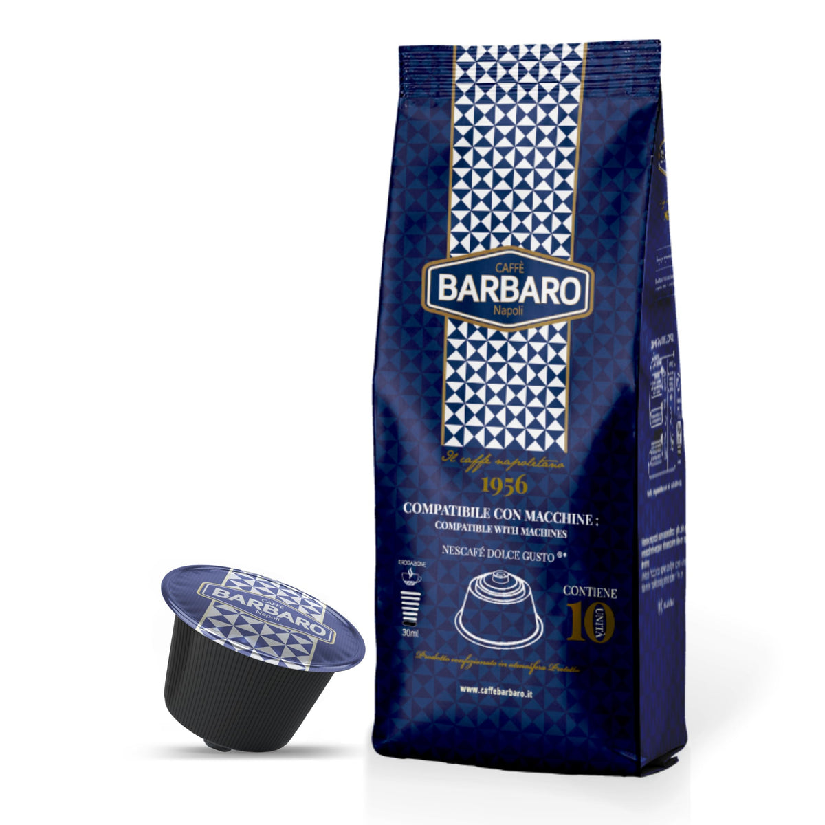 100 Capsule Caffè Barbaro cremoso Napoli - compatibili Dolce Gusto