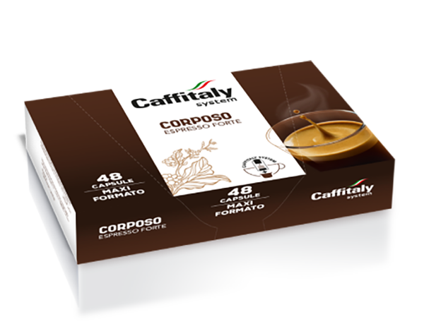 Caffitaly Corposo Espresso Forte - 48 Capsule Maxi Pack Risparmio per Caffitaly System