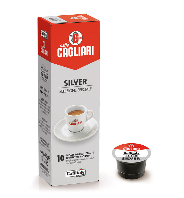 10 Capsule Cagliari Silver Selezione Speciale – Caffè per Caffitaly System