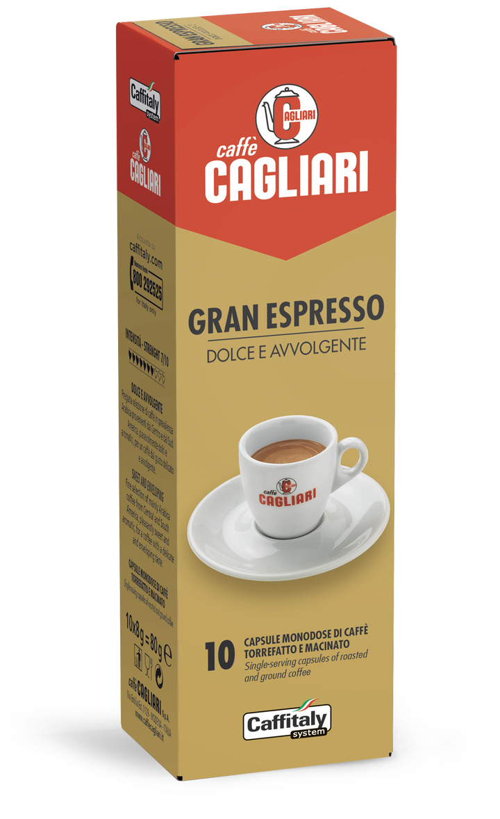Cagliari Gran Espresso Dolce Avvolgente – 48 Capsule Caffitaly System Maxi Confezione Risparmio