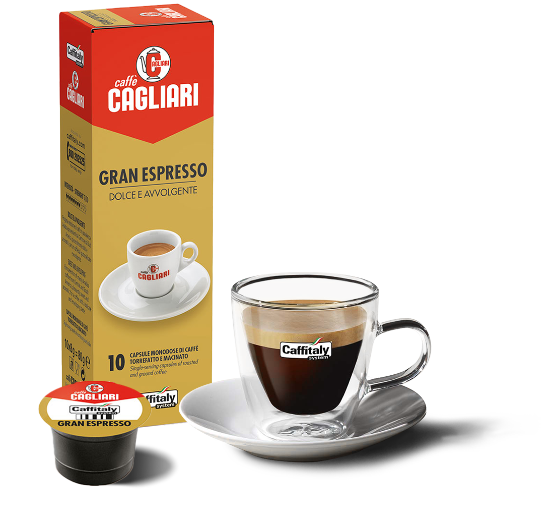 10 Capsule Caffitaly System Caffè Cagliari - Gran Espresso Dolce e Avvolgente