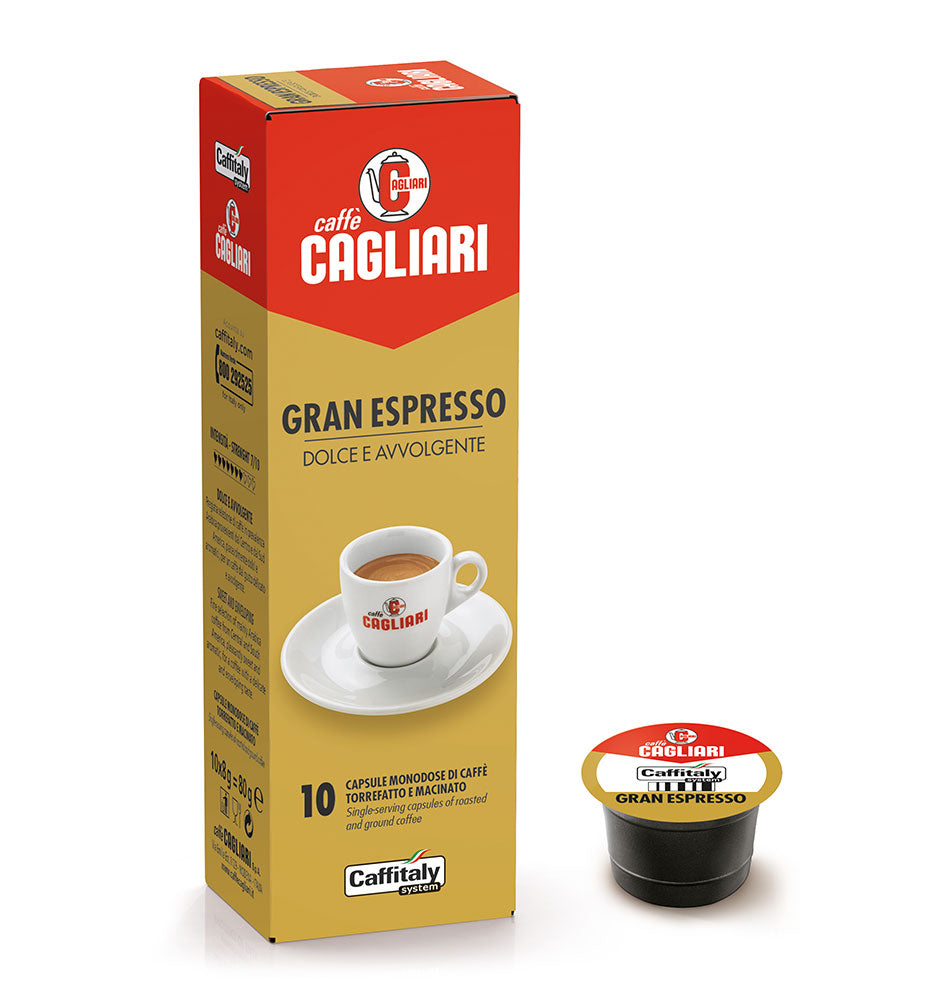 10 Capsule Caffitaly System Caffè Cagliari - Gran Espresso Dolce e Avvolgente