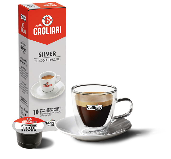 10 Capsule Cagliari Silver Selezione Speciale – Caffè per Caffitaly System