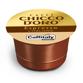 10 Capsule Caffè Espresso l'Italiano Chicco d'Oro – Compatibili Caffitaly System