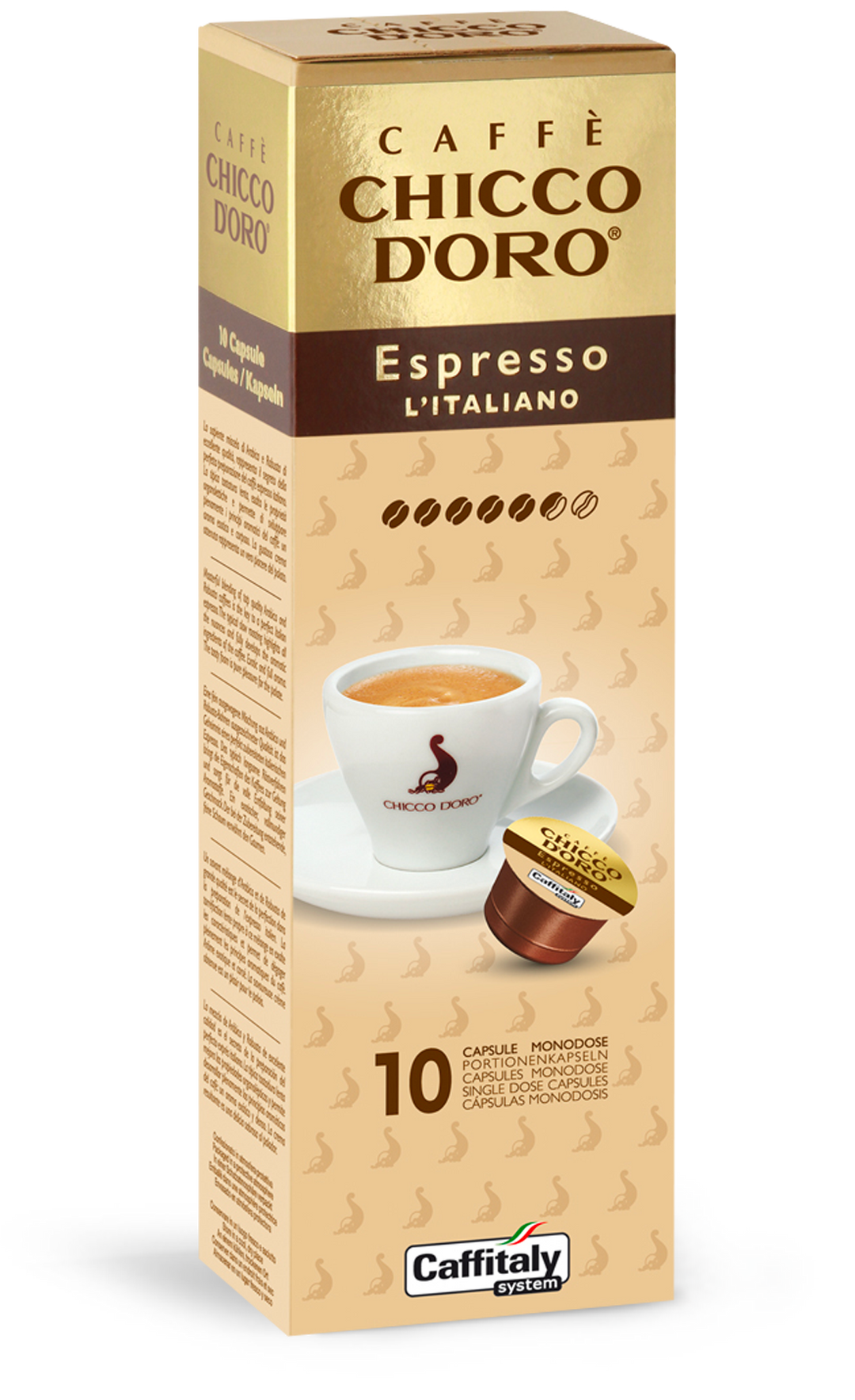 10 Caffè Espresso l'Italiano - Capsule Caffè Chicco d'Oro Caffitaly