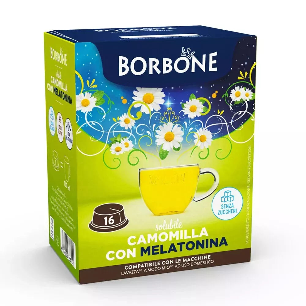 Borbone Camomilla e Melatonina - 16 Capsule compatibili con Lavazza A Modo Mio