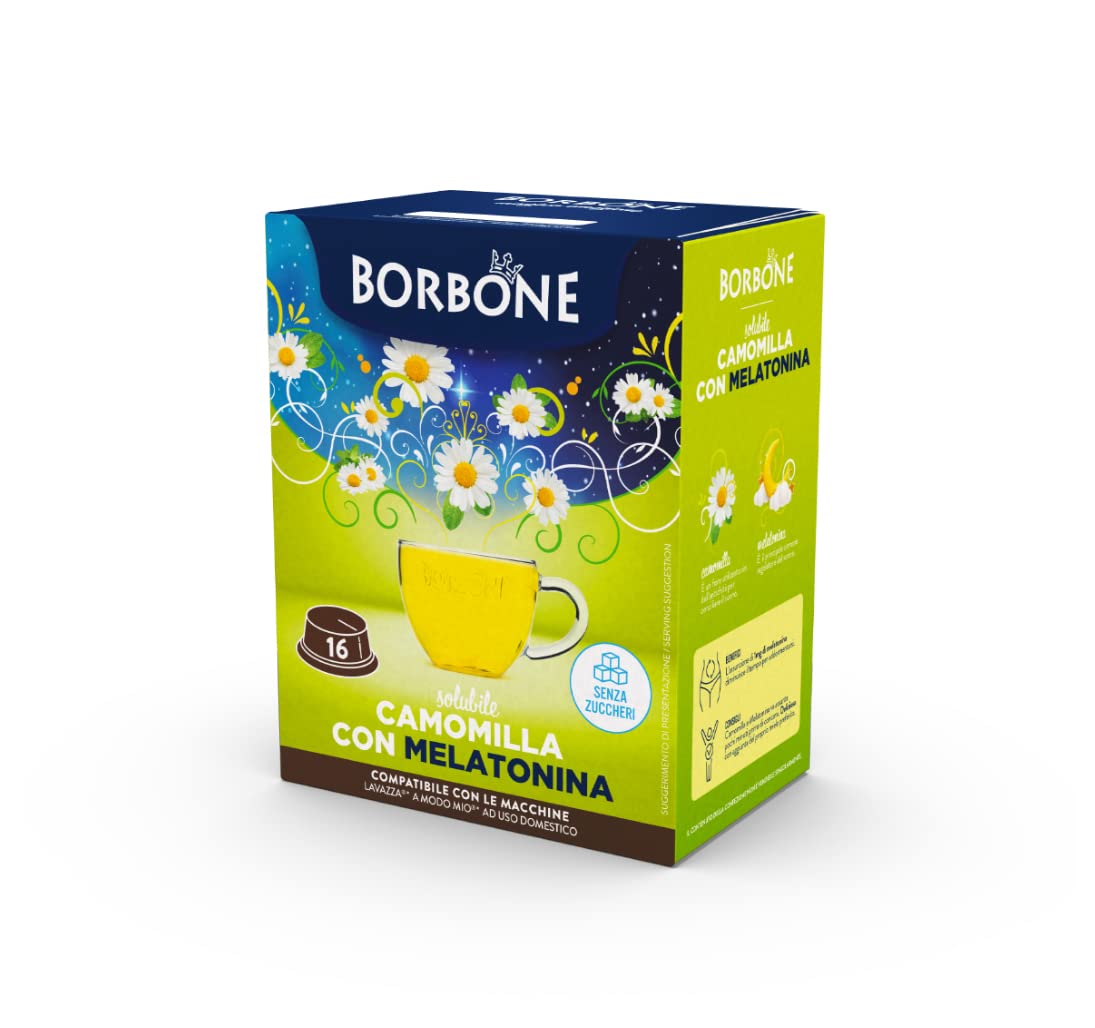 Borbone Camomilla e Melatonina - 16 Capsule compatibili con Lavazza A Modo Mio