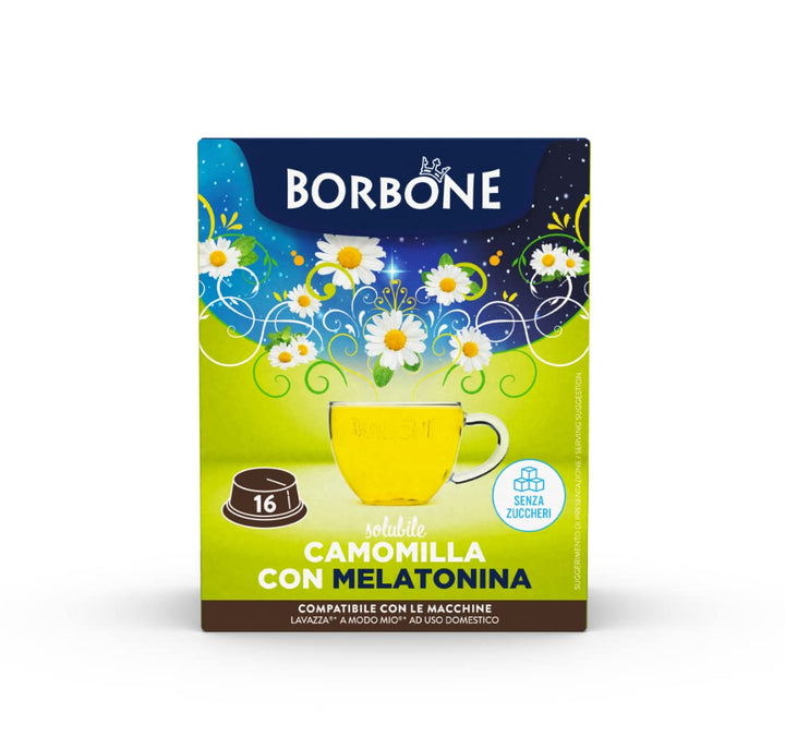 Borbone Camomilla e Melatonina - 16 Capsule compatibili con Lavazza A Modo Mio