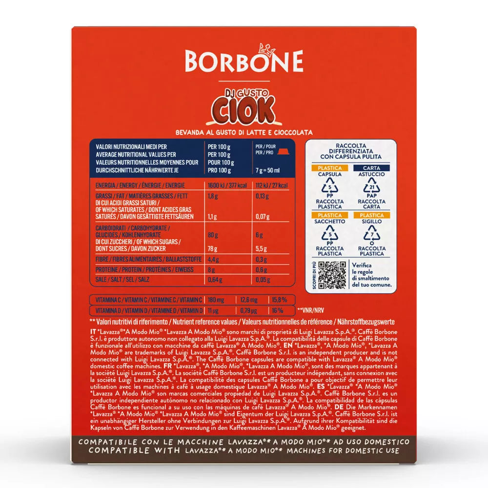 Borbone DJGusto Ciok - 16 Capsule per Lavazza A Modo Mio