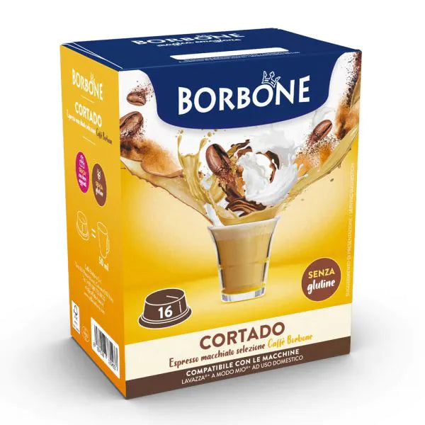 16 Capsule Borbone Compatibili A Modo Mio - CORTADO al gusto espresso macchiato