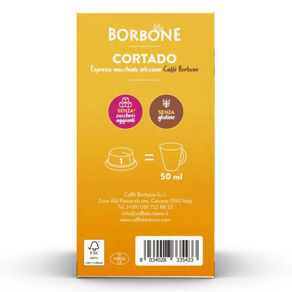 16 Capsule Borbone Compatibili A Modo Mio - CORTADO al gusto espresso macchiato