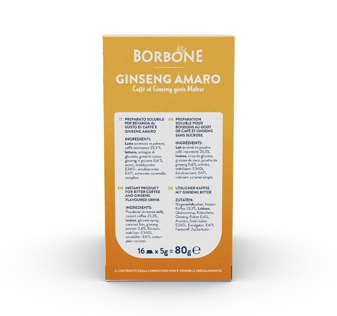 Borbone Caffè Ginseng Amaro - 16 Capsule compatibili Lavazza A Modo Mio