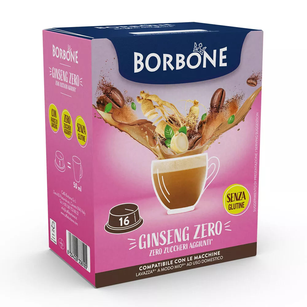 Borbone Caffè Ginseng zero - 16 Capsule compatibili con Lavazza A Modo Mio