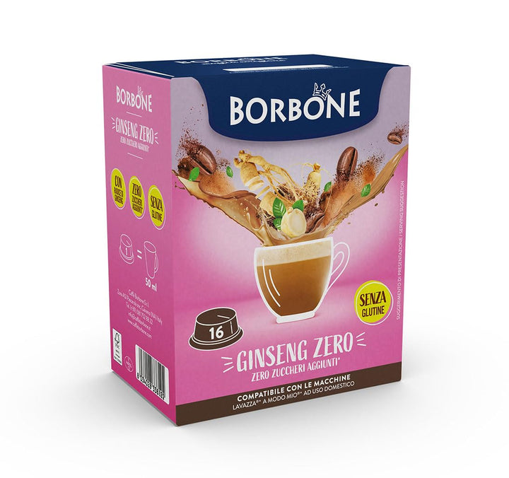 Borbone Caffè Ginseng zero - 16 Capsule compatibili con Lavazza A Modo Mio