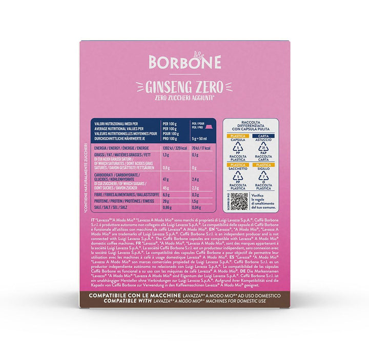 Borbone Caffè Ginseng zero - 16 Capsule compatibili con Lavazza A Modo Mio