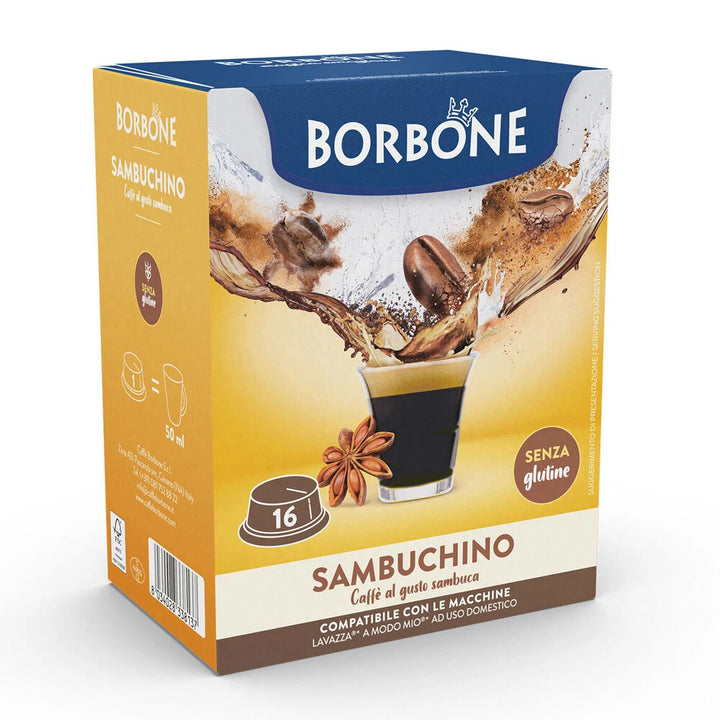 Borbone Sambuchino - 16 Capsule Compatibili Lavazza A Modo Mio