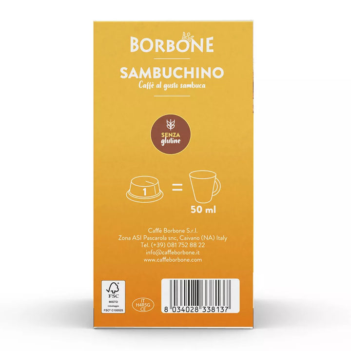 Borbone Sambuchino - 16 Capsule Compatibili Lavazza A Modo Mio