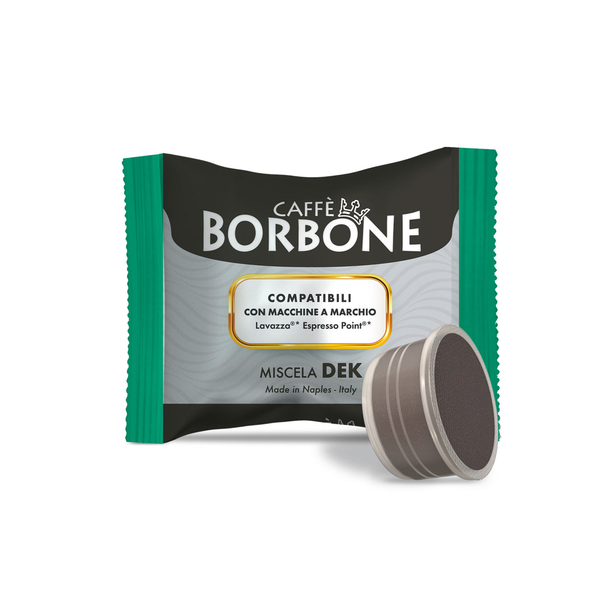 100 Capsule Borbone Dek Compatibili Espresso Point, Gusto Decaffeinato Intenso