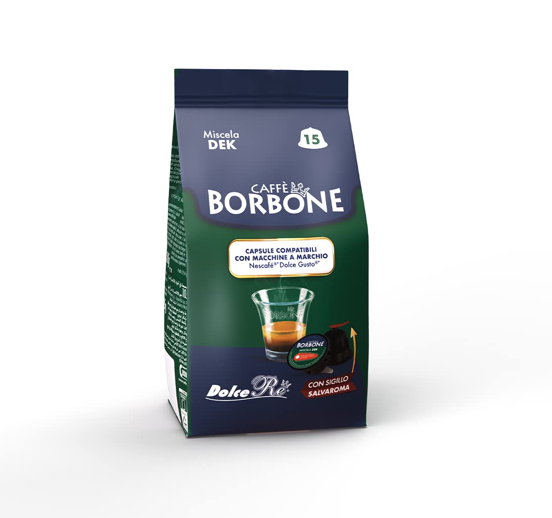 15 Capsule Borbone Compatibili Nescafé Dolce Gusto – Miscela Dek Decaffeinato