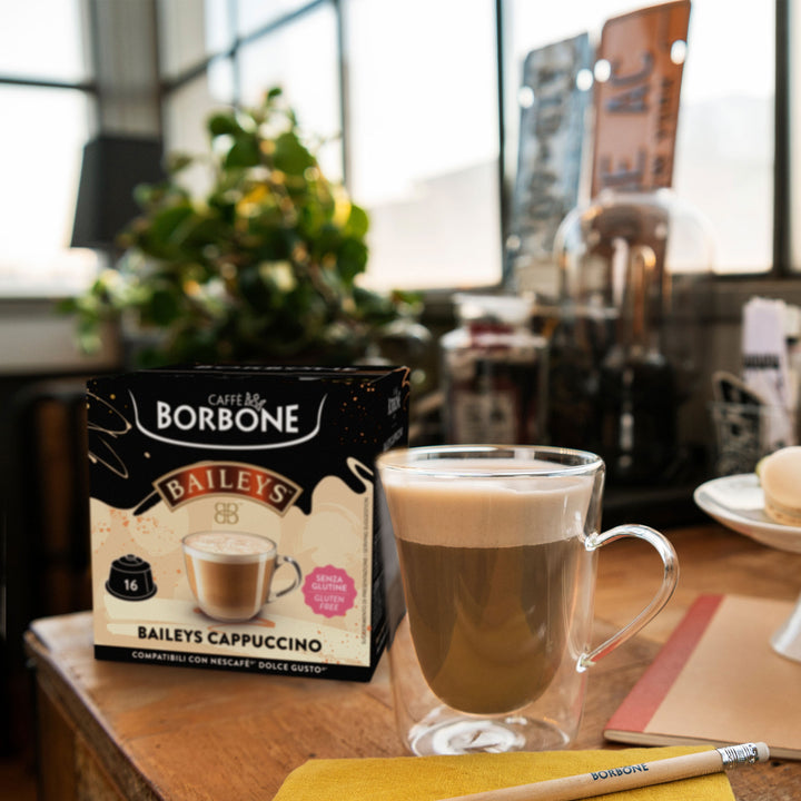 Capsule Borbone Baileys – 16 pezzi compatibili Dolce Gusto | Gusto Cappuccino Irish‑Cream