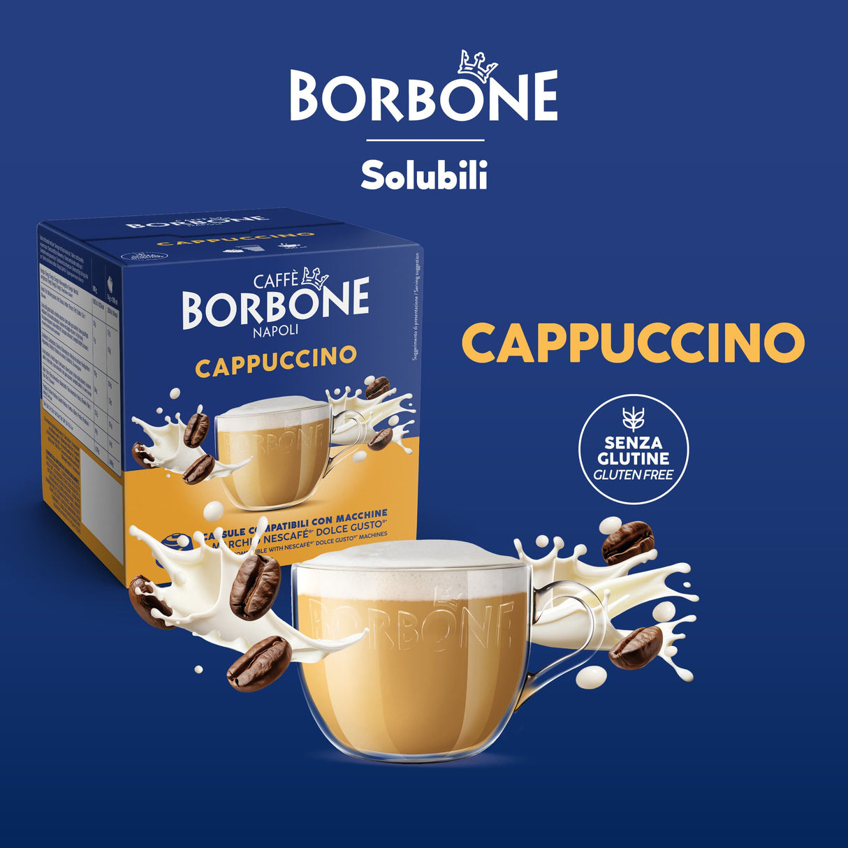 16 Capsule Borbone Compatibili Dolce Gusto Cappuccino