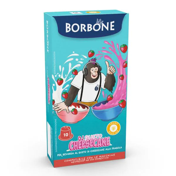 10 Capsule Borbone DJGusto Cheescake - Cioccolata Bianca e Fragola