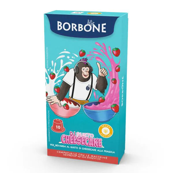 10 Capsule Borbone DJGusto Cheescake - Cioccolata Bianca e Fragola