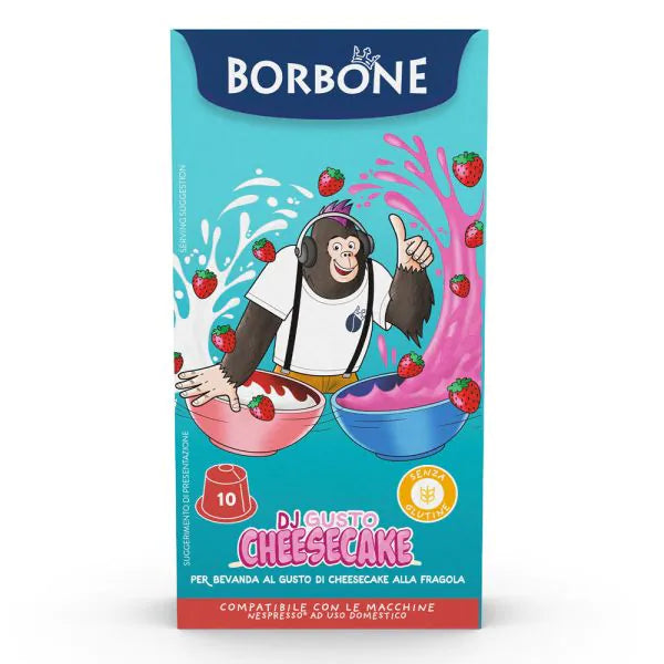 10 Capsule Borbone DJGusto Cheescake - Cioccolata Bianca e Fragola