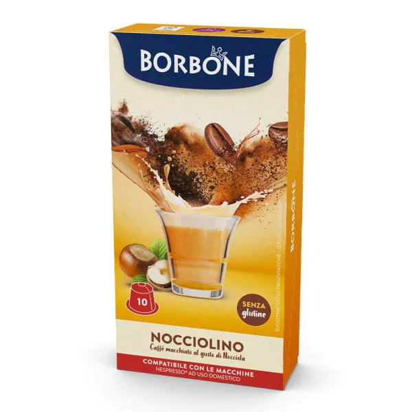 10 Capsule Borbone Compatibili Nespresso Nocciolino