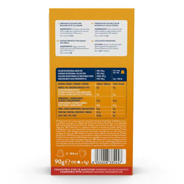 10 Capsule Borbone Compatibili Nespresso Tè Limone